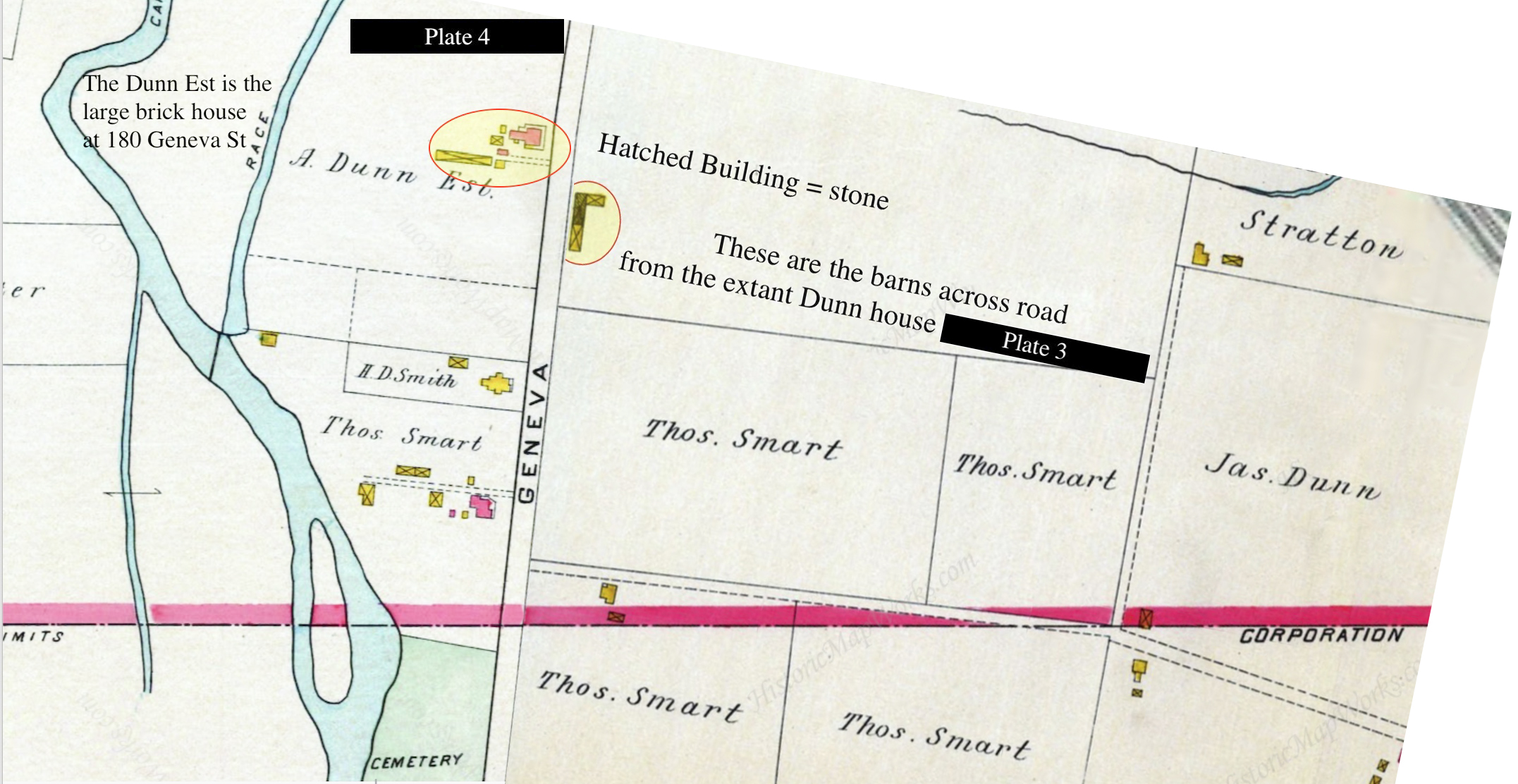 1904 Plates 3 & 4 of south boundry Lyons village